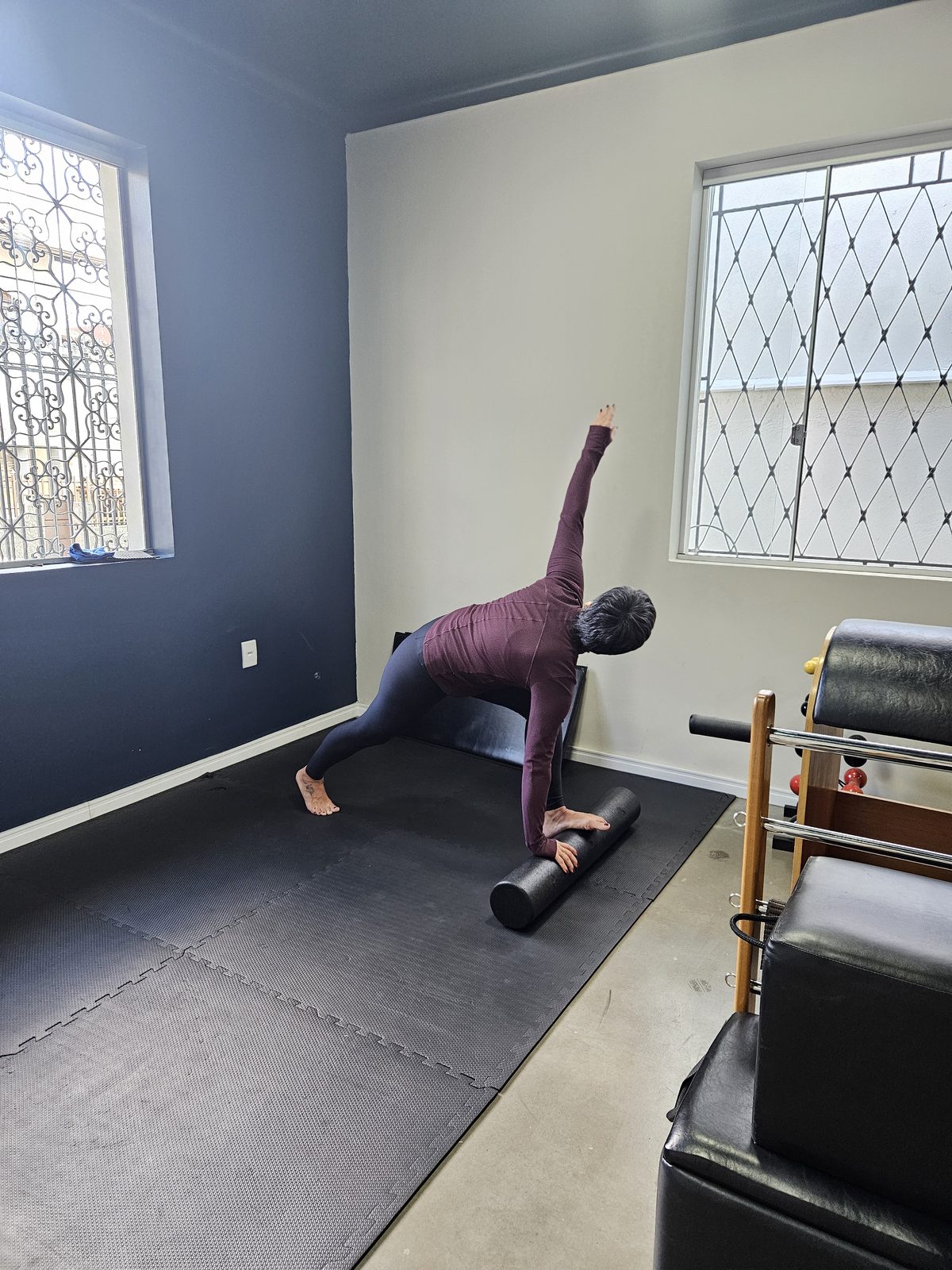 Sala reservada de pilates da Ímpeto